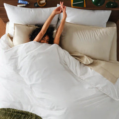 Washed Classic Percale Duvet Set